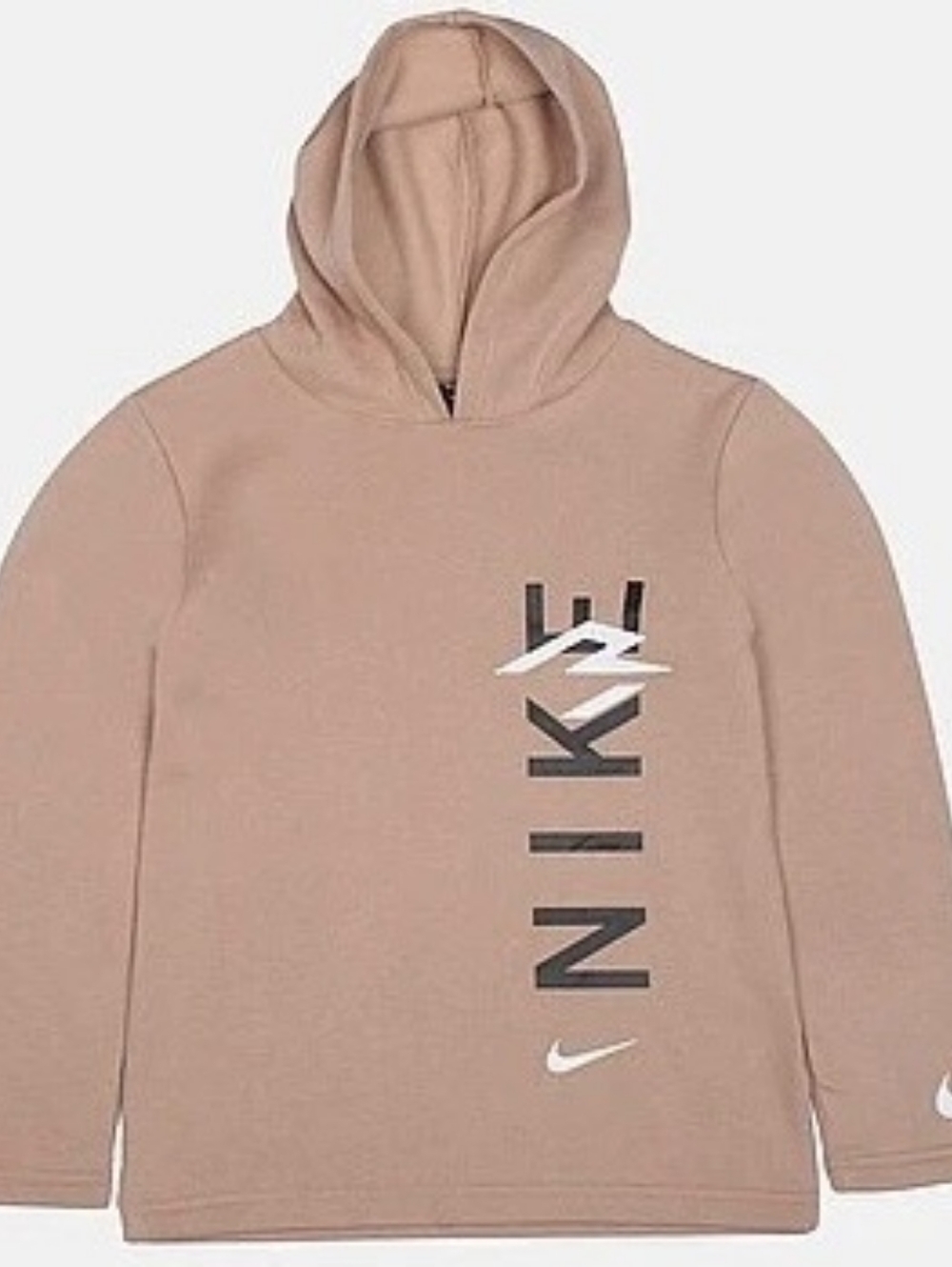 Nike Blush Pink/Taupe Long Sleeve Graphic Logo Sweatshirt Hoodie, Sz L! 🍁